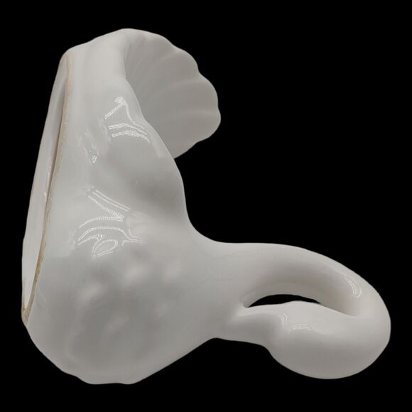 Andre Richard Vintage Swan White Porcelain Soap Trinket Dish Baby Shower Decor - Picture 9 of 10